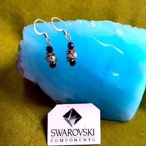 Earrings handcrafted with Swarovski crystals